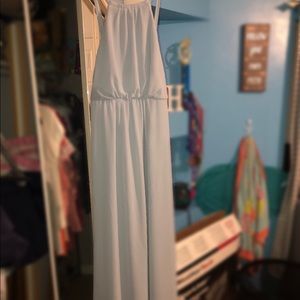 A beautiful steel blue chiffon maxi dress!